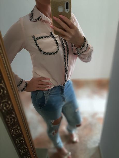 Dámska ružová blúzka,halenka, m