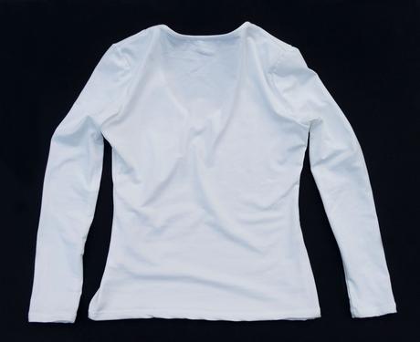 Biele zateplené tričko, l