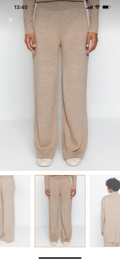 Pletený nohavicový komplet set, s