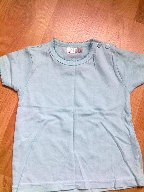 Modré a medvedíkové tričko nenosené, 74