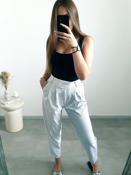 Bershka štýlové nohavice m/l, bershka,m