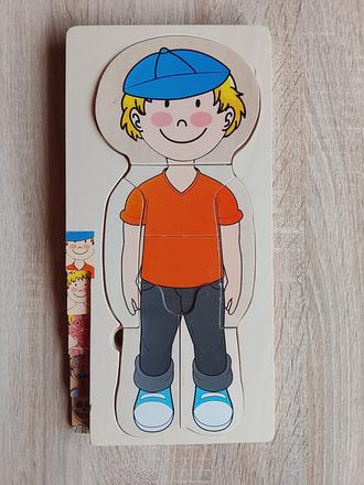 Drevené puzzle - chlapec,