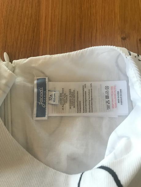 Jacadi biele šaty s mačičkami, jacadi,152