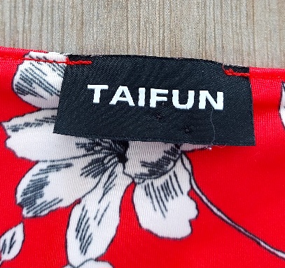 Červené kvetinové šaty taifun, m