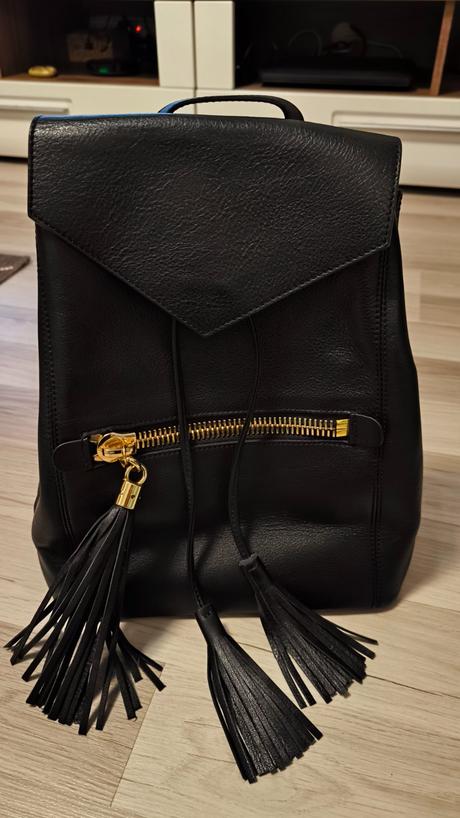 Kožený ruksák čierny, nymph