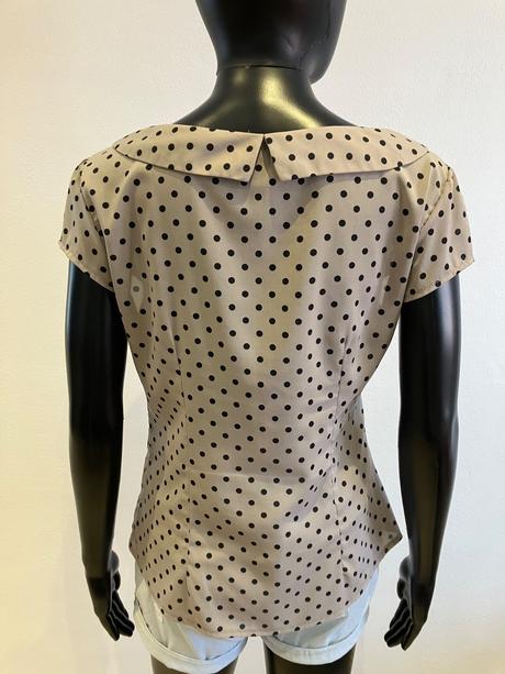 Dámska blúzka s golierom bodkovaná h&m (38), h&m,m