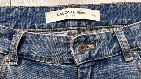 Pánske,kvalitné,riflové šortky lacoste - č.34, lacoste,34