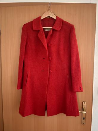 Červený retro kabátik, s