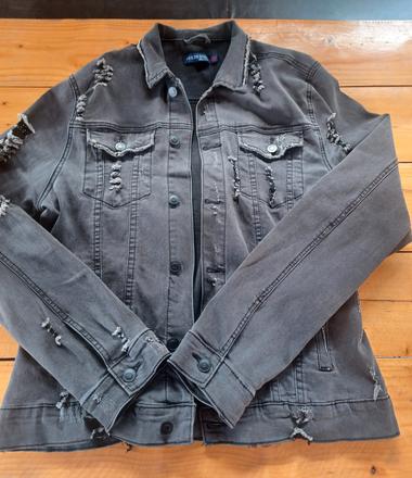 Pánska roztrhaná džínsová bunda, xxl