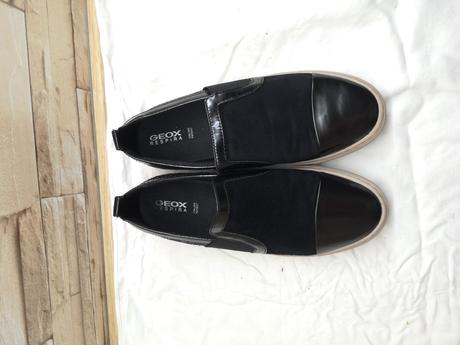 Geox 37 - dámske našuchovacie čierne topánky, geox,37