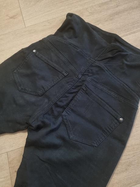 Čierné elastické tehotenské nohavice, h&m,38