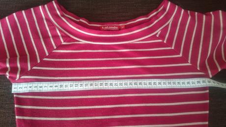Červené pásikavé tričko, s