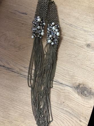 Náhrdelník zlatá patina,