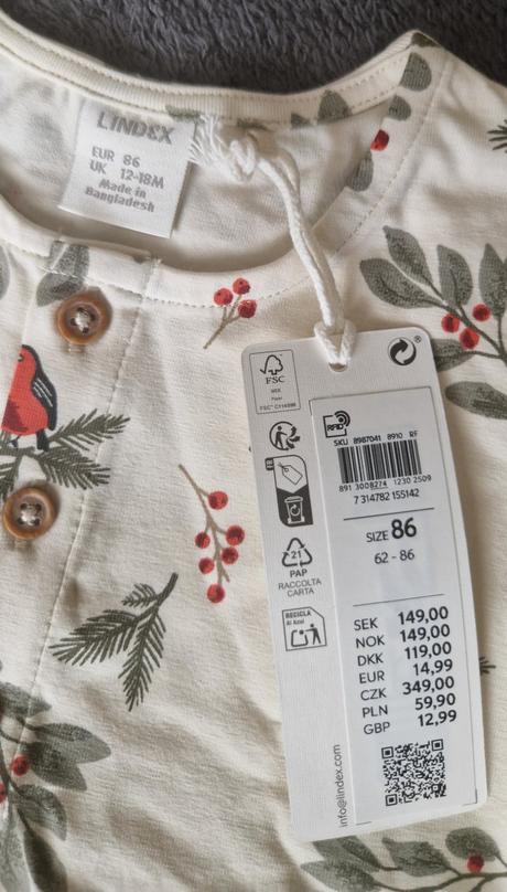 Vianočné šaty 86, lindex,86