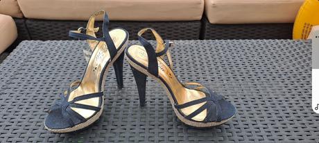 Nové riflové topánky na platforme, 37