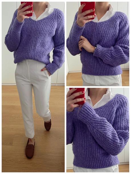 Mango sveter s včkovým výstrihom, mango,m