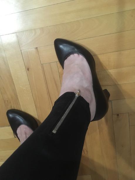 Čierne nohavice so zipsami, f&f,m