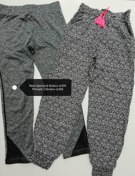 Vzorované letné ľahké nohavice, primark,128