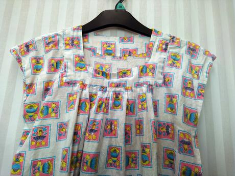 Dlhá nočná košela s farebným vzorom v kocočkách, s, s