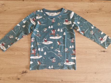 Lindex tričko so zimným motívom, lindex,104