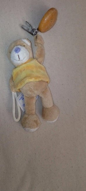 Snurky na cumlik / drziak na hracku s klipsou,