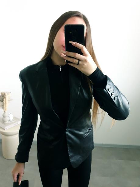 Koženkové sako xs/s, xs