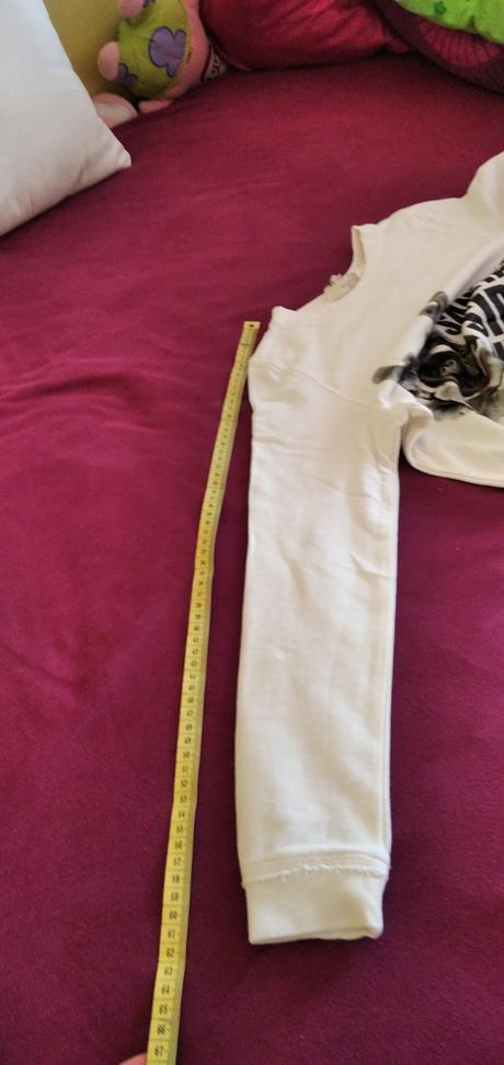 Biela mikina, h&m,134