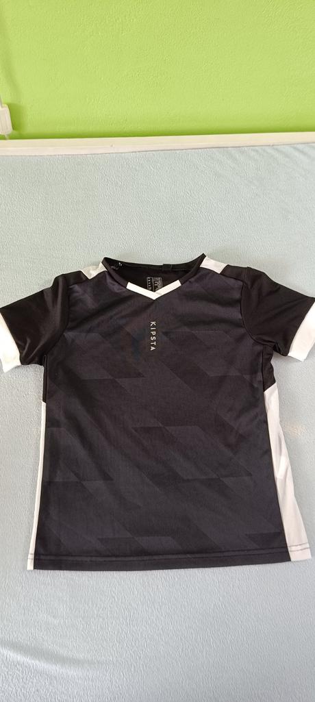 Futbalový dres čierny 7-8 rok, decathlon,134