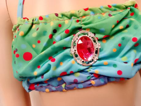 3 set plavecký morská víla bodkovaná s diamantom, 128