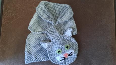 Ručné robený šálik mačka, 80