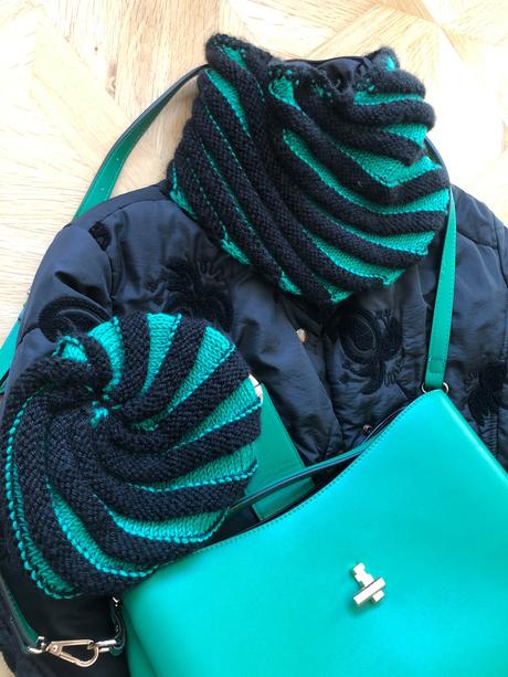 Pletená súprava, čiapka a tunel, 146 - xxl