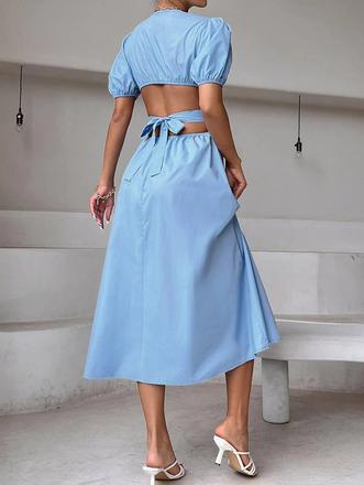 Saty backless blue, m