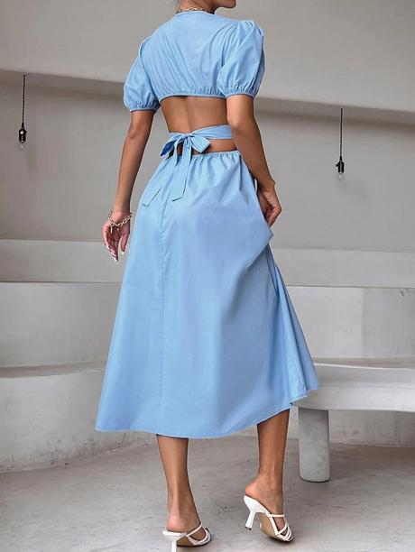 Saty backless blue, m