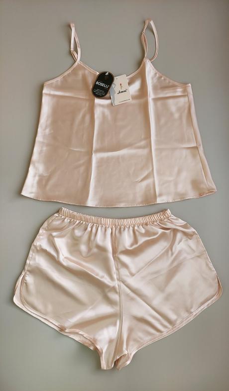 Krátke pyžamo zo saténu, m