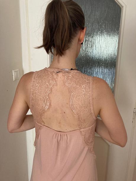 Dlhé saty s rozparkom, mango,s