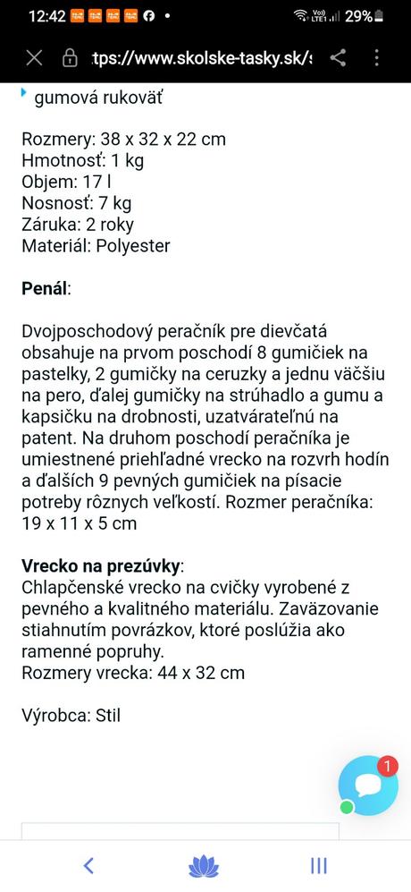 Školská anatomická taška stil coral set+kufrík, 