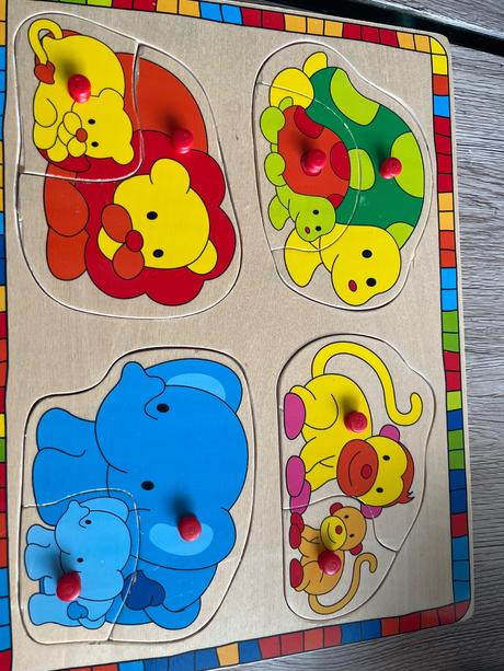 Detske drevene puzzle pre najmensich, 