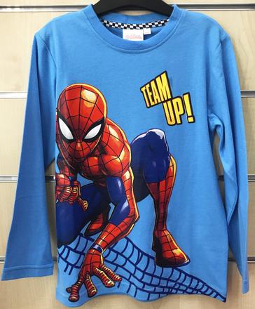 Chlapčenské tričko spiderman s dlhým rukávom modré, marvel,98
