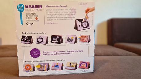 Kniha savannah tummy time book,