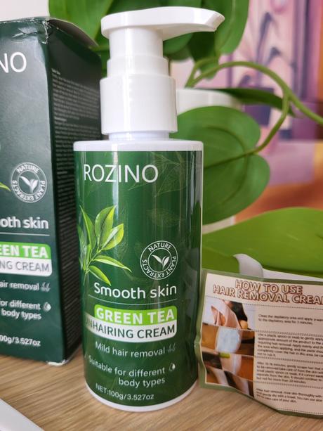 Rozino green tea unhairing cream,