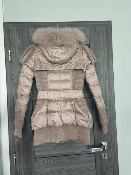 Krasna paperova bunda s pravou kozusinkou, s