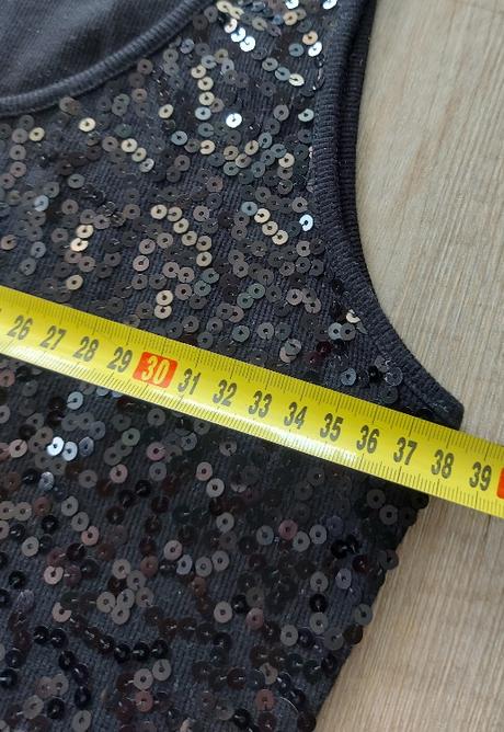 Čierne tielko s flitrami, yessica,38