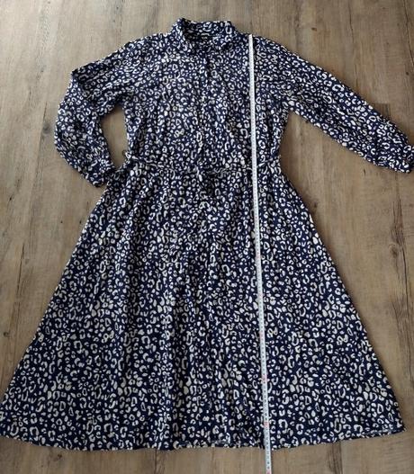 Modrobiele košeľové šaty, c&a,42