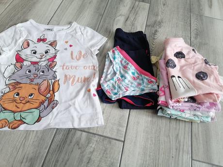 Tričká na leto - 104, leginky s mašličkou - 104, 104