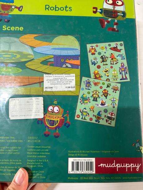 Mudpuppy - nálepky hrame sa na robotov, 