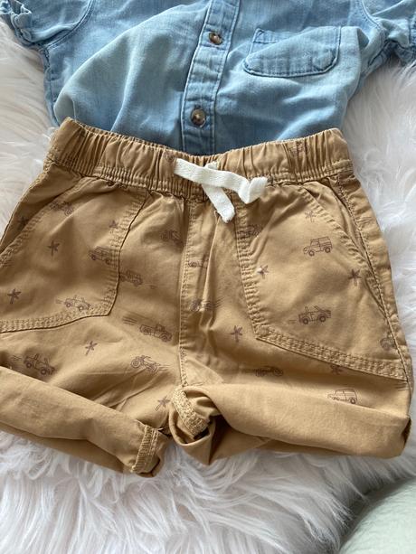 Rifľová košeľa a kraťasky h&m, h&m,80