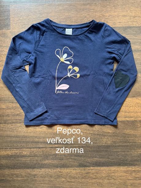 Tričká dlhý rukáv, pepco,134