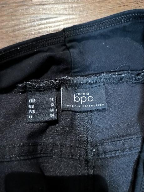 Čierne tehotenské nohavice, bonprix,38
