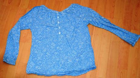 Kvietkovana bavlnena bluzka, h&m,152