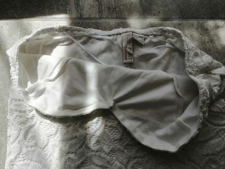 Biele čipkované šaty, v34-36, 36